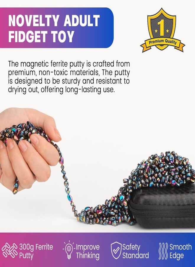 Amarlozn Slime Putty Set, Cool Fidget Magnet Ferrite Putty, Magnetic Stones Eggs with Rattle Oval Magnet, Novelty EDC Desk Gadget Slime Putty & Science Kit Gift - Image 5